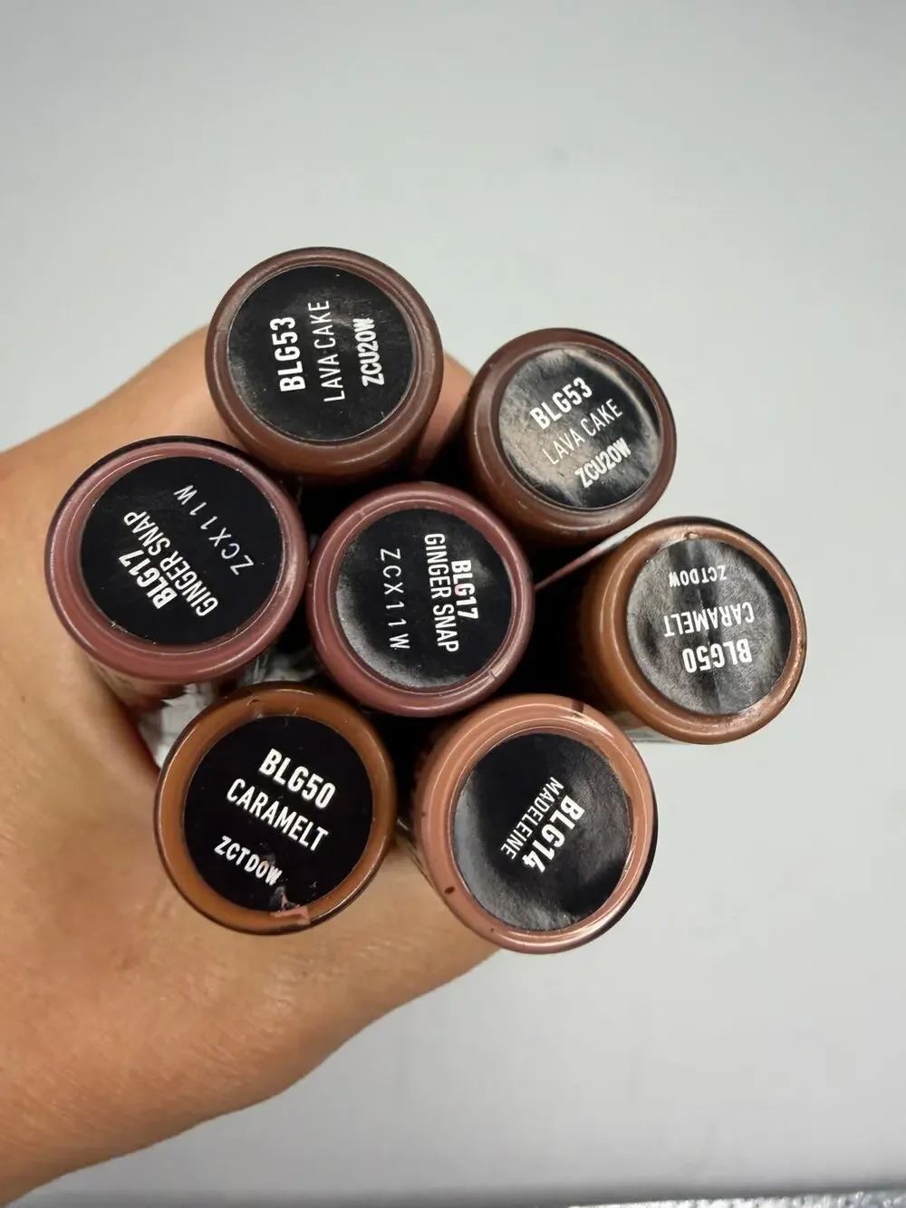 NYX Butter Gloss Lip Gloss Lot 7 Lava Cake Caramelt Ginger Snap Madeleine Nude